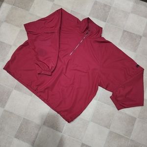Page & Tuttle jacket red 1/2 zip windbreaker resistant